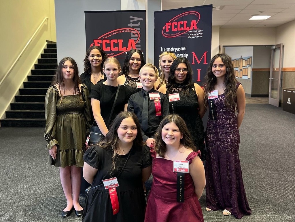 Group of HMS students at FCCLA event